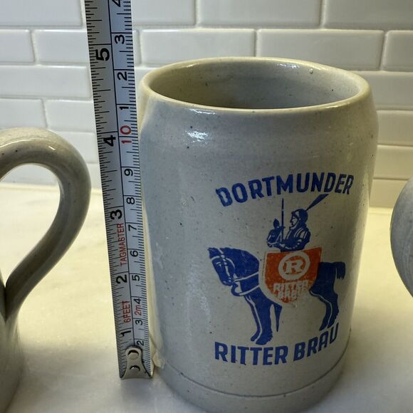 4 Germany VTG Dortmunder Ritter Brau 4.75" Beer Steins .3L K.U.F. Hohr Mugs Lot‎ - Picture 12 of 12